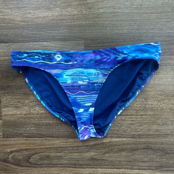 LAUREN RALPH LAUREN Blue Abstract Tankini Two Piece Swimsuit | Size XL 14 / 16 - Picture 9 of 15